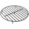 Outlet 😀 Sunnydaze Firewood Grate Round Black Steel Outdoor Fire Pit Accessory Home Fire Pits 😉
