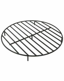 Outlet 😀 Sunnydaze Firewood Grate Round Black Steel Outdoor Fire Pit Accessory Home Fire Pits 😉