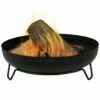 Wholesale ✨ Sunnydaze 23in Fire Pit Steel With Black Finish Wood-Burning Fire Bowl With Stand Home Fire Pits 🛒