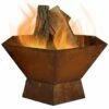 Best reviews of 👍 Sunnydaze 23in Fire Pit Steel With Oxidized Rustic Finish And Hexagon Shape Home Fire Pits 😀