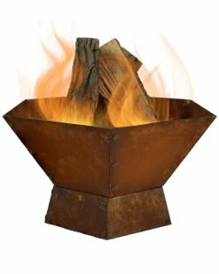 Best reviews of 👍 Sunnydaze 23in Fire Pit Steel With Oxidized Rustic Finish And Hexagon Shape Home Fire Pits 😀