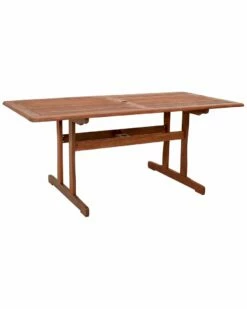Best reviews of ❤️ Sunnydaze Meranti Wood 6-Foot Dining Table Home Outdoor Tables 😍