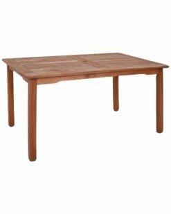 Buy 🌟 Sunnydaze Meranti Wood 5-Foot Dining Table Home Outdoor Tables 😀