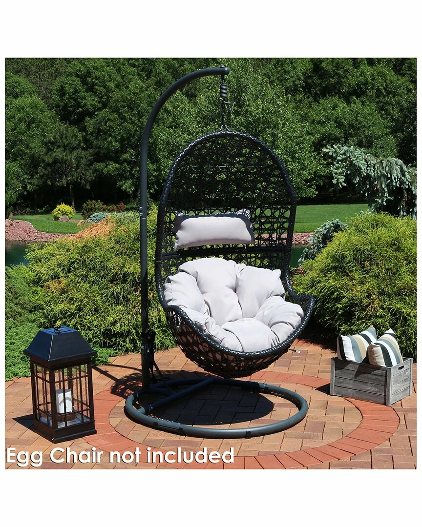 Cheapest 👏 Sunnydaze Egg Chair Stand With Round Base Home Seating 😀 - Image 2