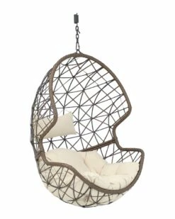 Cheap ⭐ Sunnydaze Danielle Hanging Basket Egg Chair Swing Home Hammocks & Swing Chairs 👍