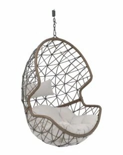 Cheapest ✔️ Sunnydaze Danielle Hanging Basket Egg Chair Swing Home Hammocks & Swing Chairs ❤️