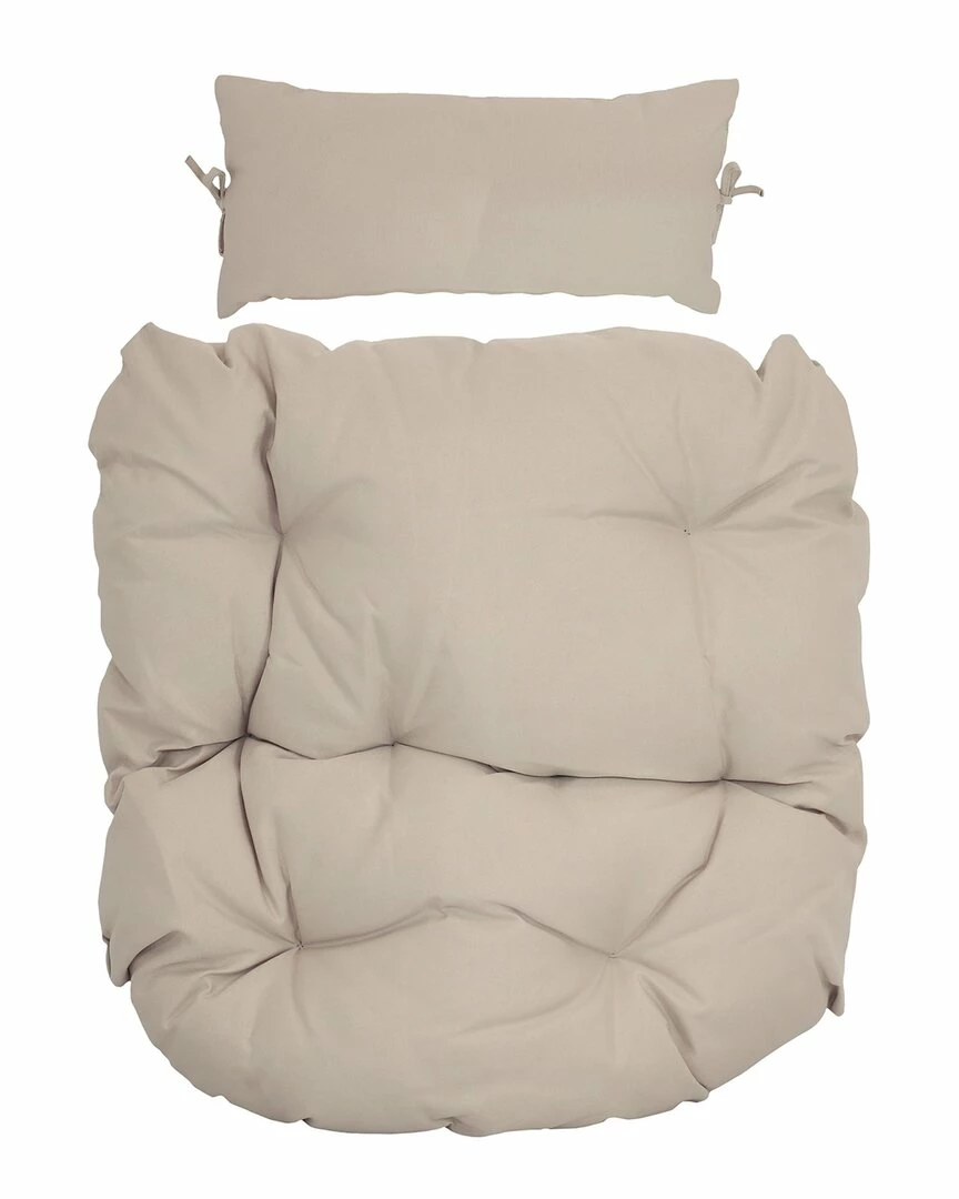 New 🔥 Sunnydaze Cordelia Hanging Basket Egg Chair Swing- Resin Wicker Home Seating ⌛ - Image 2