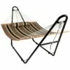 Buy 🛒 Sunnydaze Quilted Hammock W/ Universal Steel Stand -Sandy Beach-450-lb. Capacity Home Hammocks & Swing Chairs 🧨