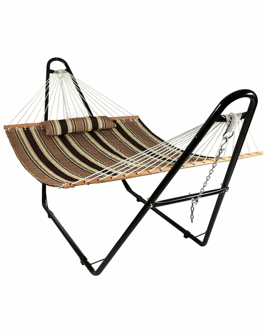 Buy ๐ Sunnydaze Quilted Hammock W/ Universal Steel Stand -Sandy Beach-450-lb. Capacity Home Hammocks & Swing Chairs ๐งจ