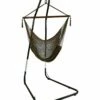 New 🎉 Sunnydaze Caribbean Extra-Large Hanging Hammock Chair W/ Adjustable Stand -Mocha Home Seating ⭐