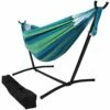 Best Sale ✨ Sunnydaze Brazilian 2-Person Hammock With Portable Stand & Case Home Hammocks & Swing Chairs ⌛
