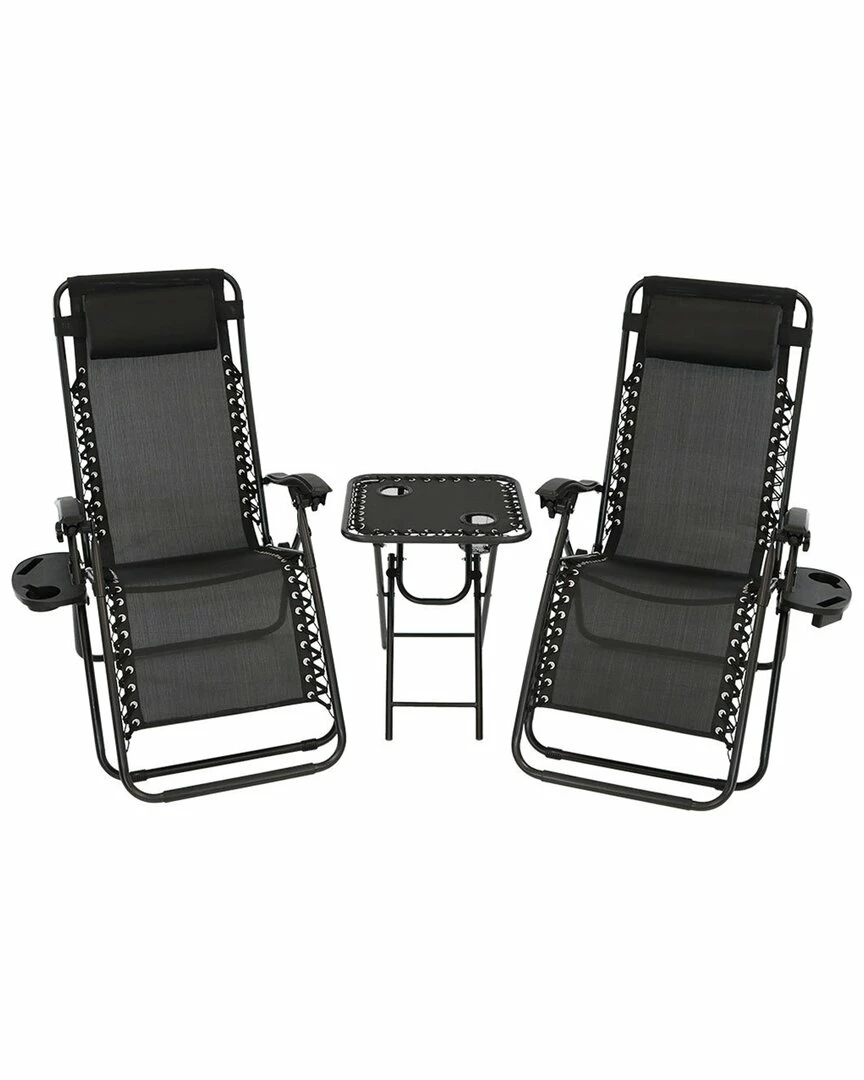 Cheapest ๐ Sunnydaze Black Zero Gravity Reclining Lounge Chairs Home Seating โค๏ธ