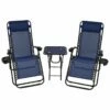 Best Pirce 🥰 Sunnydaze Zero Gravity Lounge Lawn Chair With Side Table Home Seating 🛒