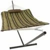 Flash Sale 🥰 Sunnydaze Cotton Rope Hammock W/ 12' Steel Stand Home Seating ❤️