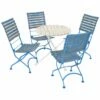 Wholesale 😉 Sunnydaze Cafe Couleur 5pc Shabby Chic Wood Folding Table And Chair Set Home Outdoor Tables 🛒