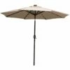 Discount 🔔 Sunnydaze 9' Solar-Powered Lighted Patio Umbrella Home Outdoor Tables 🔔