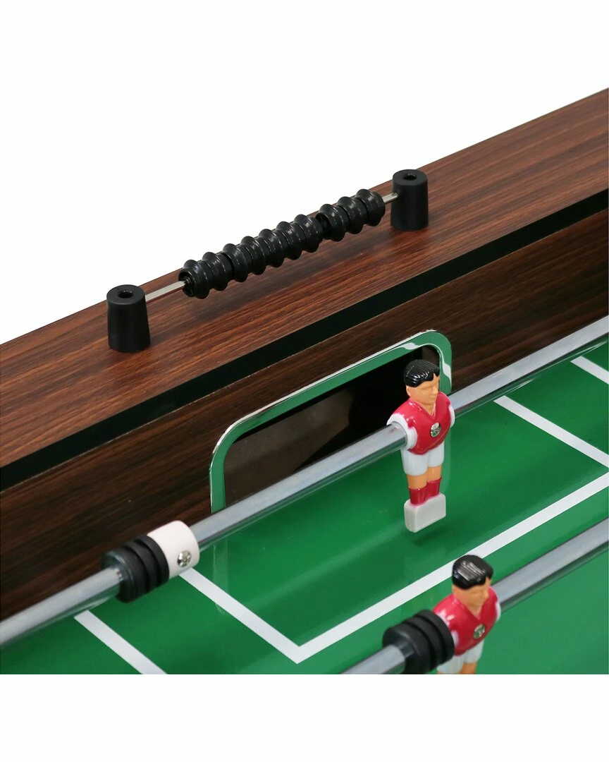 Promo 🤩 Sunnydaze 55in Faux Wood Foosball Soccer Game Table With Folding Drink Holders Home Games & Giftables 🌟 - Image 3
