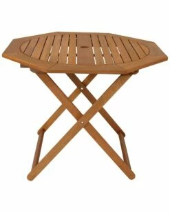Wholesale ๐ฅฐ Sunnydaze Meranti Wood Octagon Outdoor Folding Patio Table Home Outdoor Tables ๐