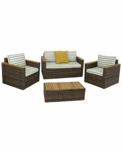 Coupon 🤩 Sunnydaze Kenmare 4-Piece Patio Furniture Set Home Seating 🎁