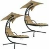 Best reviews of 😍 Sunnydaze Floating Chaise Lounger Swing Chair W/Canopy Umbrella Home Hammocks & Swing Chairs 👏