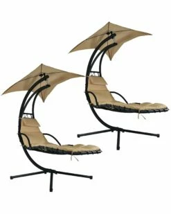 Best reviews of 😍 Sunnydaze Floating Chaise Lounger Swing Chair W/Canopy Umbrella Home Hammocks & Swing Chairs 👏