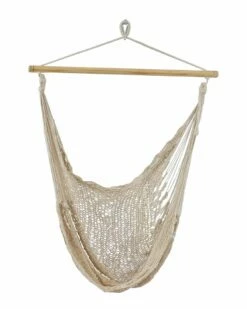 Best deal 😉 Sunnydaze Natural Color Large Hanging Mayan Mexican Rope Hammock Swing Chair Home Hammocks & Swing Chairs ⌛