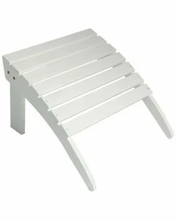 Cheapest ❤️ Sunnydaze Adirondack Ottoman Classic Wood Outdoor Footrest Furniture Home Outdoor Tables 😀