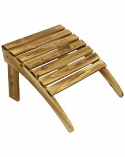 Wholesale 👏 Sunnydaze Adirondack Ottoman Classic Wood Outdoor Footrest Home Outdoor Tables ❤️