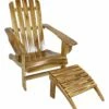 Buy ⌛ Sunnydaze Adirondack Chair With Ottoman Rustic Wood Design Home Outdoor Tables 😍