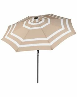 Promo 🛒 Sunnydaze Outdoor Solar Patio Umbrella Home Outdoor Tables 🛒