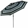 Promo 👏 Sunnydaze 9' Aluminum Outdoor Solar LED Lighted Umbrella W/Tilt Home Outdoor Tables ❤️