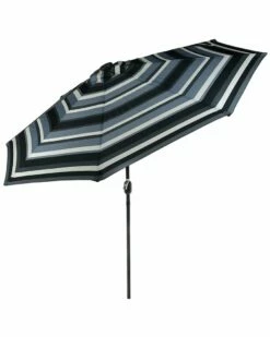 Promo 👏 Sunnydaze 9' Aluminum Outdoor Solar LED Lighted Umbrella W/Tilt Home Outdoor Tables ❤️