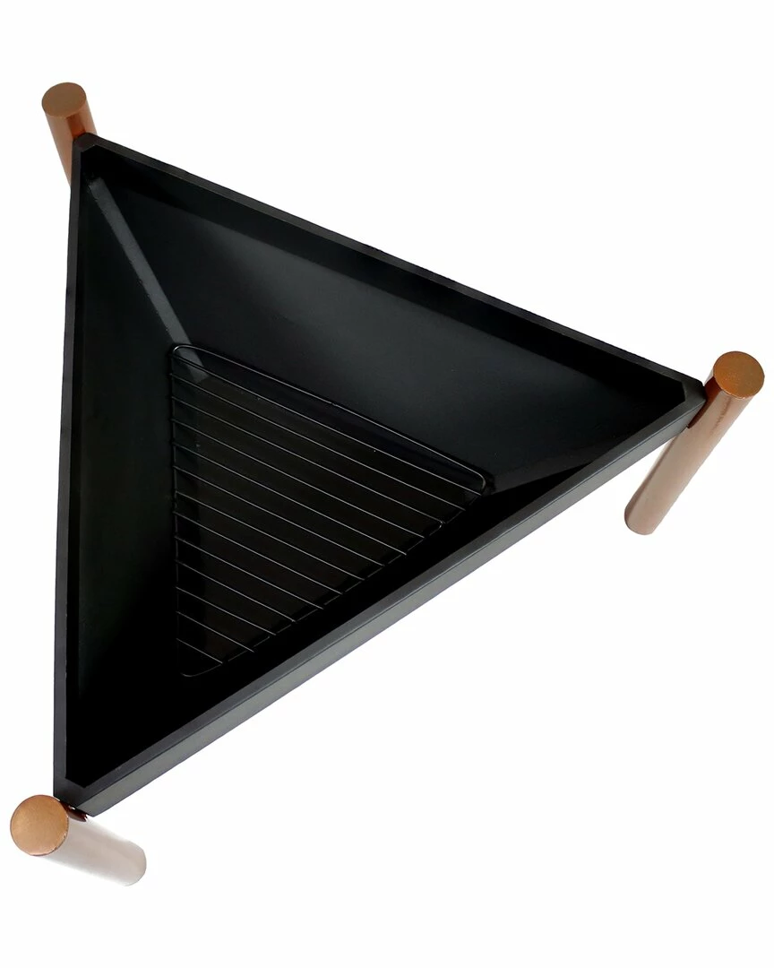 New 👏 Sunnydaze 31in Fire Pit And Side Table Steel Outdoor Triangle Fire Bowl And Table Home Fire Pits 🌟 - Image 2