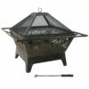 Coupon 😉 Sunnydaze 32in Fire Pit Steel Northern Galaxy Design With Coo Grate And Poker Home Fire Pits 😉