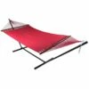 Best Sale 😀 Sunnydaze Soft-Spun 2-Person Caribbean Spreader Bar Hammock With 15' Stand Home Seating ✨